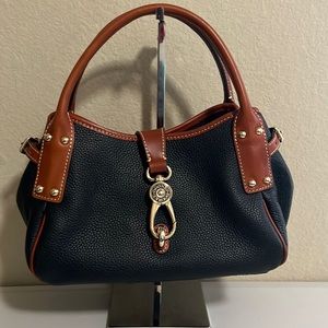 Dooney & Bourke Pebble Grain Small Logo Lock Satchel